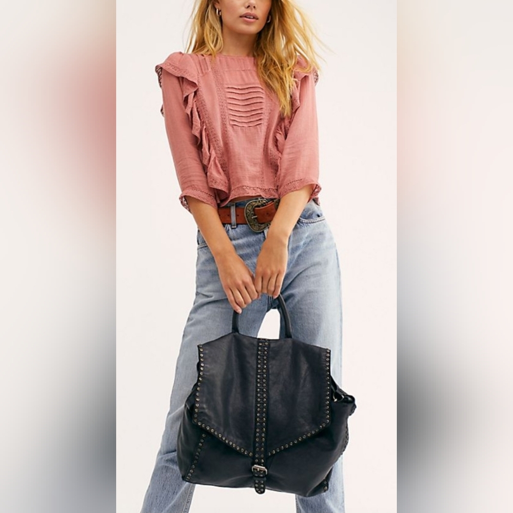 Free People Jasmine Ruffle Top Mademoiselle Rose Sz Extra Small NWT$98